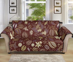Hand Drawn Coffee Bean Flower Sofa Couch Protector Cover