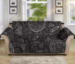 Black And White Pizza Pattern Sofa Couch Protector Cover