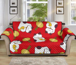 Crimson Sofa Couch Protector Cover Meneki Neko Lucky Cat