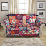 Colorful Frame Vintage Decorative Elements Arabic Morocco Pattern Sofa Couch Protector Cover