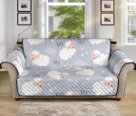 Grey Theme Sweet Dreams Sheep Sofa Couch Protector Cover