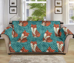 Fox Tribal On Teal Design Sofa Couch Protector Cover