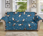 Boston Terrier Dog Makes Me Happy Sofa Couch Protector Cover