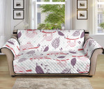Great Sloth Leaves On White Design Sofa Couch Protector Cover