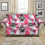 Mr Pug On Vivid Triangle Sofa Couch Protector Cover