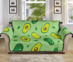 Avocado In Half Light Green Background Design Sofa Couch Protector Cover