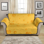 Yellow Theme Cheese Heart Texture Pattern Sofa Couch Protector Cover
