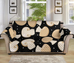 Black Theme Champignon Mushroom Sofa Couch Protector Cover