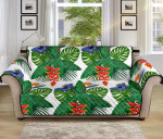 Excellent Heliconia Butterfly Leaves Design Sofa Couch Protector Cover