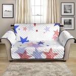 Usa Blue And Red Star On White Design Sofa Couch Protector Cover
