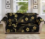 Little Flower Gold Japanese Theme Design Sofa Couch Protector Cover