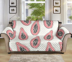 Papaya Pink And White Sofa Couch Protector Cover