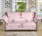 Funny Poodle Dog Pink Theme Sofa Couch Protector Cover