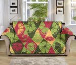 Pink And Green Geometric Lime Sofa Couch Protector Cover