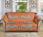 Rhino Light Salmon And Grey Design Sofa Couch Protector Cover