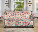 White Background Colorful Coffee Bean Design Sofa Couch Protector Cover
