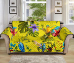 The Blooming Colorful Parrot Design Sofa Couch Protector Cover