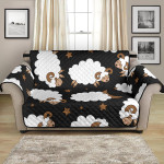 Cute Sheep With Moon And Star Cartoon Pattern Sofa Couch Protector Cover