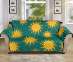 Impressive Sun Green Background Sofa Couch Protector Cover