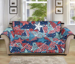Colorful Starfish On Vivid Background Sofa Couch Protector Cover