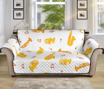 Saxophone The Love Of Music Design Sofa Couch Protector Cover