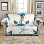 Vintage Style Anchor Shell Starfish Pattern Sofa Couch Protector Cover