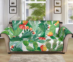 Watercolor Green Cactus With Flower Pattern Sofa Couch Protector Cover