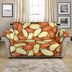 Drawing Beige Peanut Overlap Pattern Sofa Couch Protector Cover