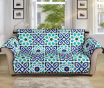 Blue Theme Arabic Morocco Design Sofa Couch Protector Cover