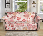 Pink Camel Leaves Design Sofa Couch Protector Cover