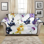 Beautiful Orchid Branch Multicolor Watercolor Pattern Sofa Couch Protector Cover