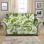 Green Theme Cute Chameleon Lizard Pattern Sofa Couch Protector Cover