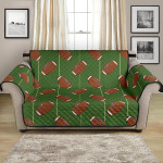 Green Theme American Football Ball Pattern Sofa Couch Protector Cover