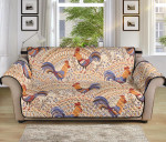 Rooster Chicken Floral Ornament Sofa Couch Protector Cover