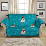 Cool Fat Chihuahua Christmas Pattern Sofa Couch Protector Cover