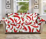 Red And White Smiling Chili Design Sofa Couch Protector Cover