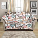 Happy Shiba Inu Pattern Sofa Couch Protector Cover