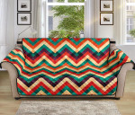 Brilliant Zigzag Chevron Colorful Pattern Sofa Couch Protector Cover
