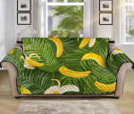 Banana Tropical Palm Leaves Background Sofa Couch Protector Cover