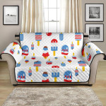 Beautiful Ice Cream Usa Theme Pattern Sofa Couch Protector Cover