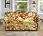 Italian Cuisine Pizza Design Sofa Couch Protector Cover