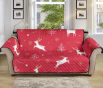 Running Deer On Indian Red Design Sofa Couch Protector Cover