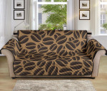 Cute Coffee Bean On Brown Sofa Couch Protector Cover