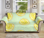 Green Stripe Slice Of Lemon Sofa Couch Protector Cover