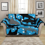 Shark Under Deep Blue Ocean Pattern Sofa Couch Protector Cover