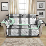 Funny Crocodile Pattern Stripe Background Sofa Couch Protector Cover