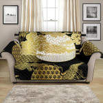 Wonderful Gold Could Crane Japanese Pattern Sofa Couch Protector Cover