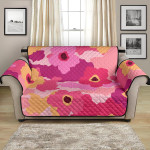 Beautiful Pink Camo Camouflage Flower Pattern Sofa Couch Protector Cover