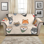 Adorable Shiba Inu Head Pattern Sofa Couch Protector Cover