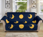 Pretty Yellow Moon Star Pattern Sofa Couch Protector Cover